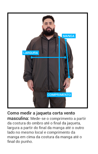 Jaqueta Corta Vento Masculina